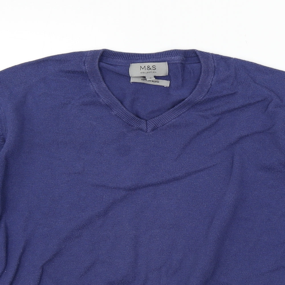 Marks and Spencer Womens Blue   Pullover Jumper Size L