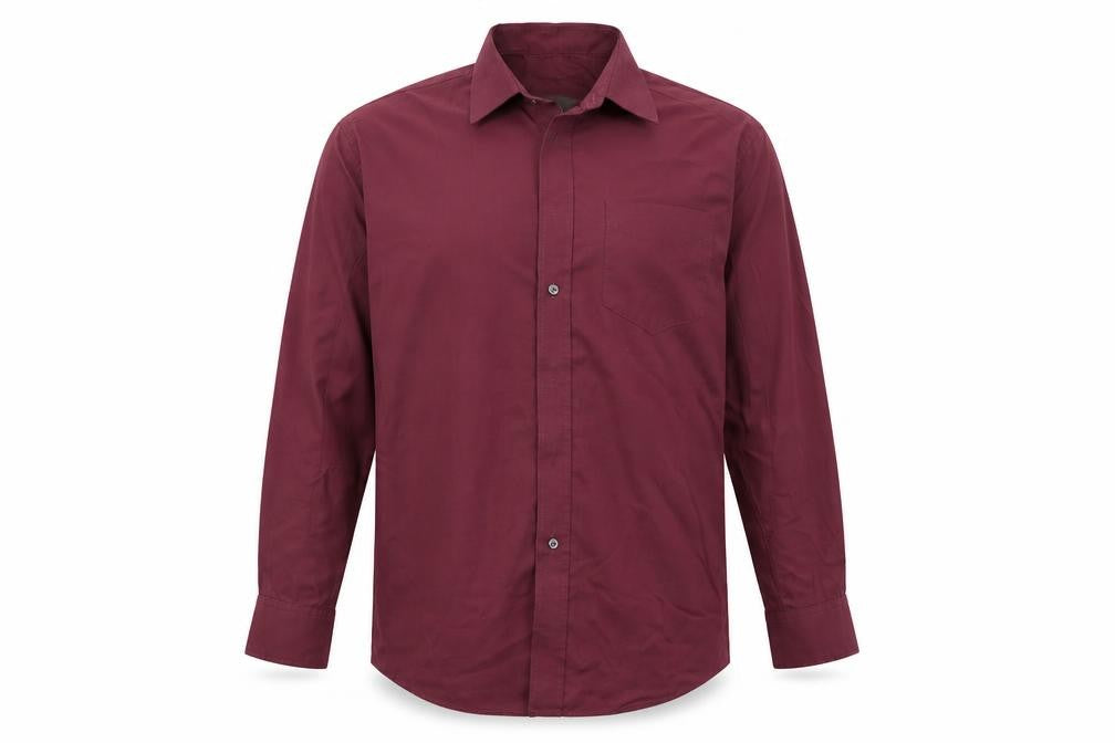 Mens UK Size 15.5 Marks and Spencer Purple  Button-Up Long Sleeve Casual Shirt