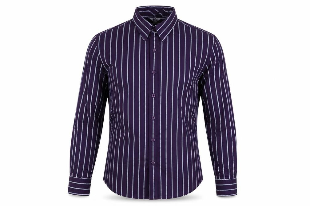 Mens UK Size M Tabi Purple  Button-Up Long Sleeve Casual Shirt