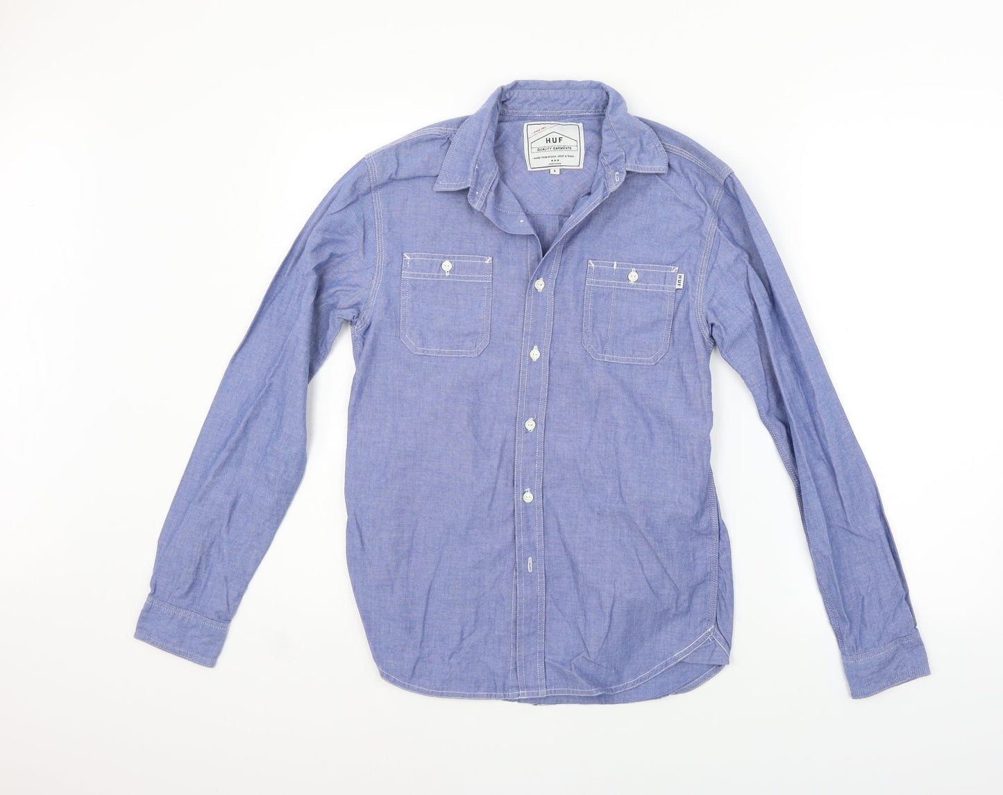 HUF Womens Blue   Basic Blouse Size S