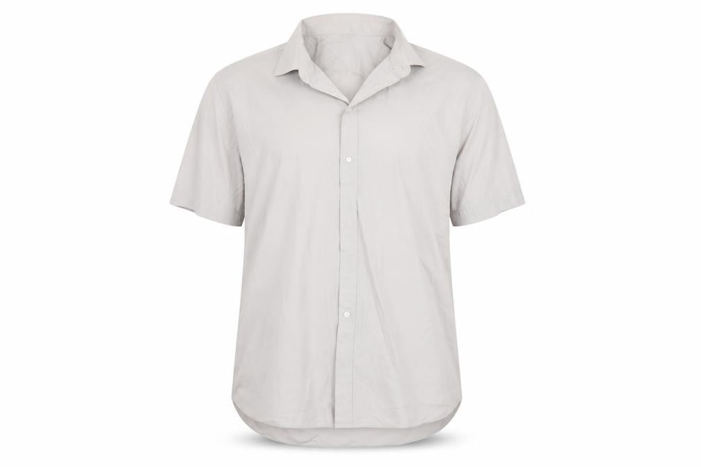 Mens UK Size 18.5 T&W Grey  Button-Up 3/4 Sleeve Casual Shirt