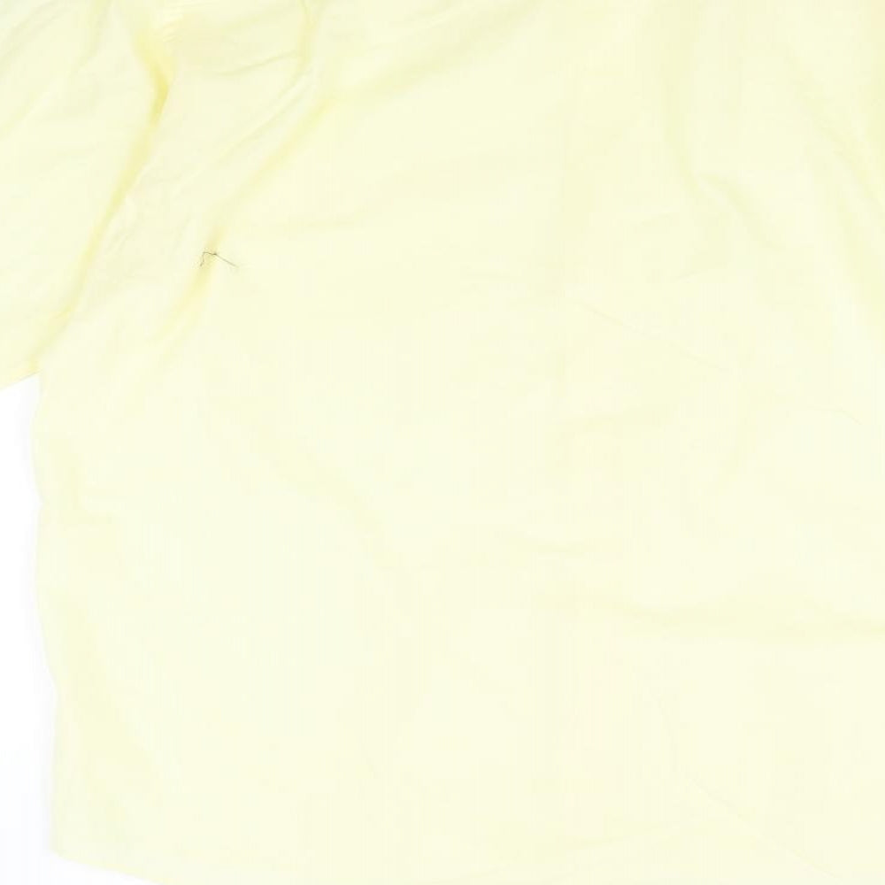 Mens UK Size 16 ENRO White  Button-Up Long Sleeve Casual Shirt