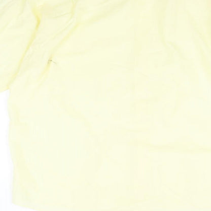 Mens UK Size 16 ENRO White  Button-Up Long Sleeve Casual Shirt