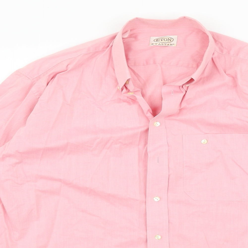 Eton Womens Pink   Basic Button-Up Size XL