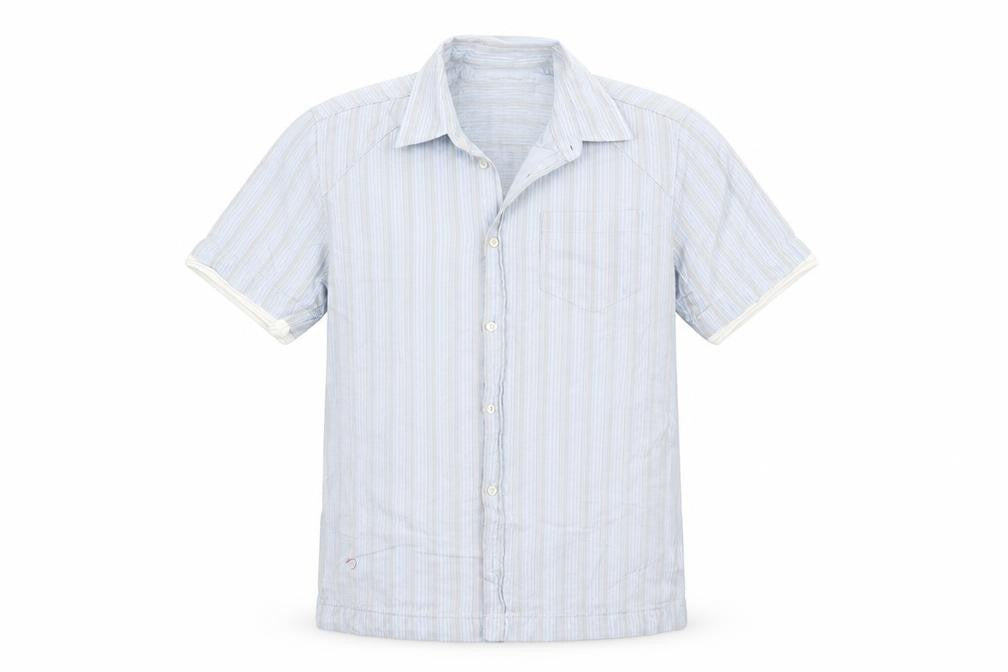 Mens UK Size M NEXT Blue  Button-Up Short Sleeve Casual Shirt