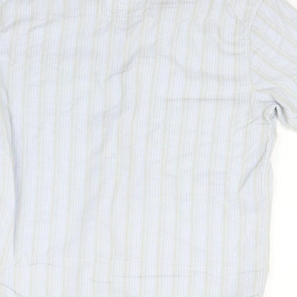 Mens UK Size M NEXT Blue  Button-Up Short Sleeve Casual Shirt
