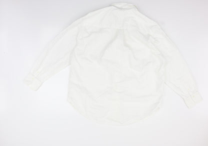 Mens UK Size M H&M White  Button-Up Long Sleeve Casual Shirt