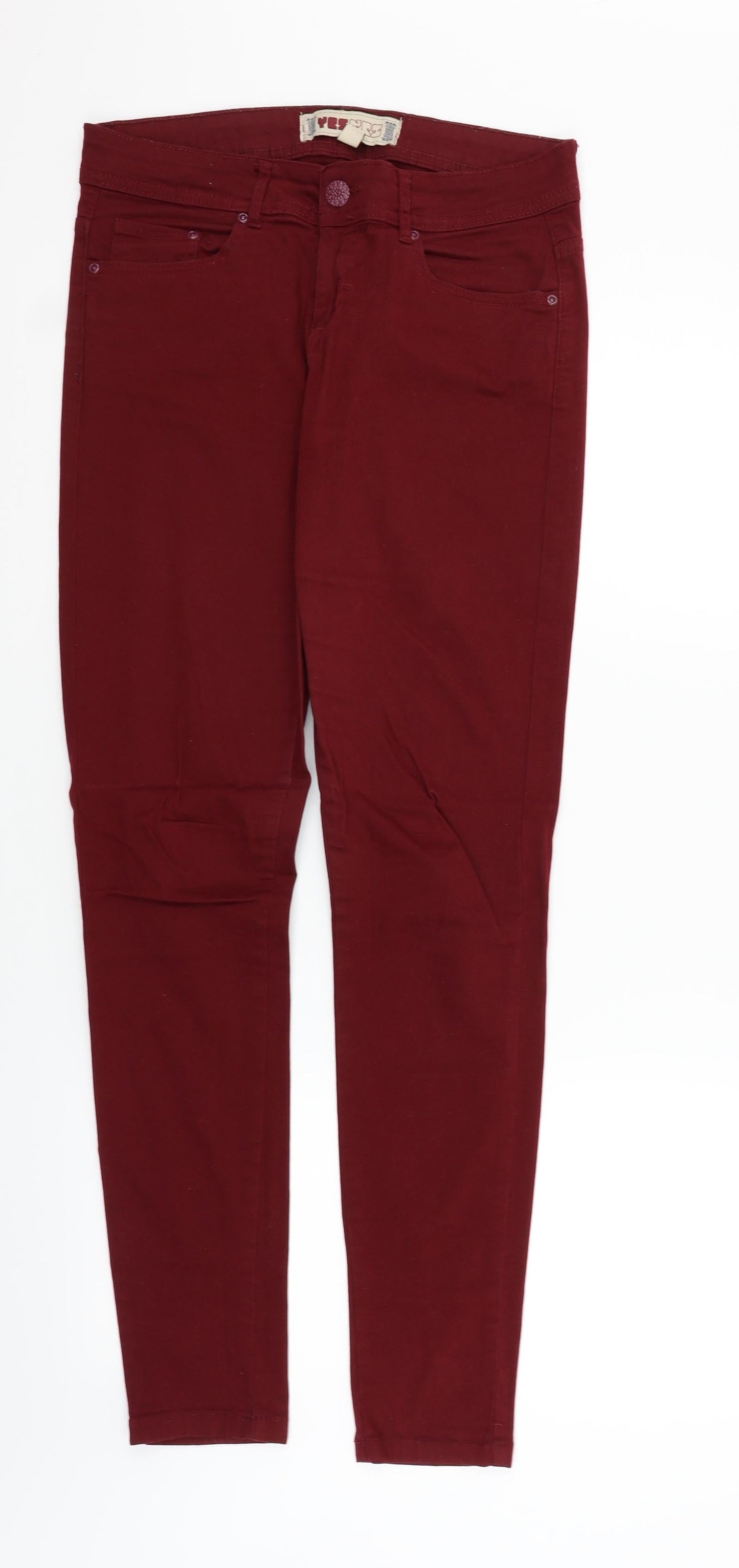 Womens UK Size 10 Yes yes Regular Fit Sweatpants Red Trousers