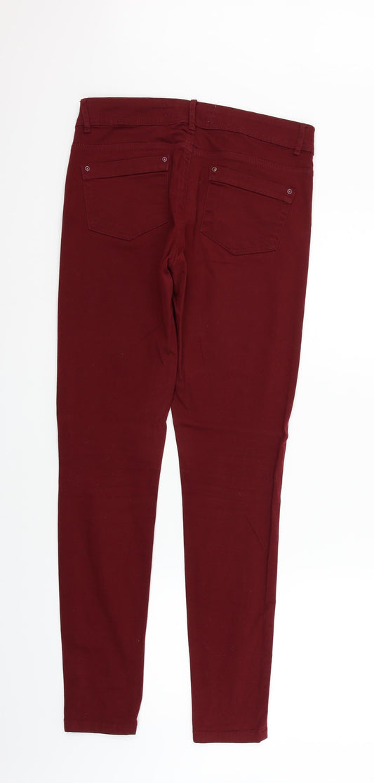 Womens UK Size 10 Yes yes Regular Fit Sweatpants Red Trousers