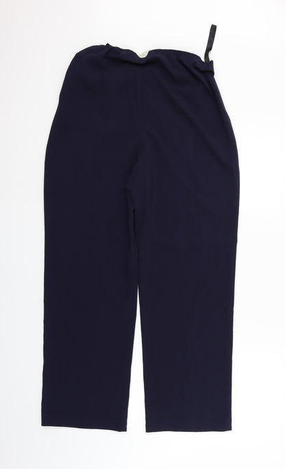 EWM Womens Black   Trousers  Size 16 L30 in - Elastic Waist Band