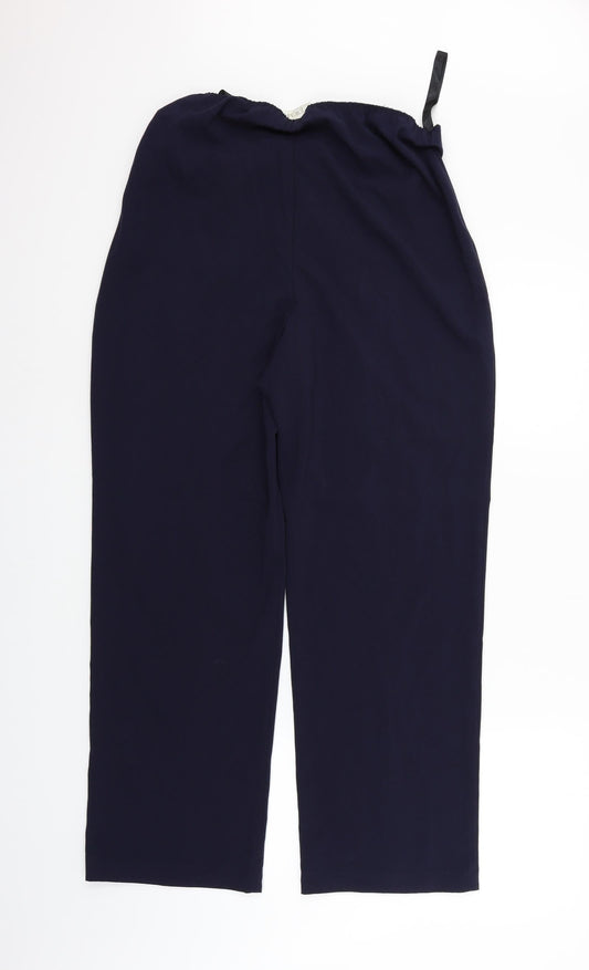 EWM Womens Black   Trousers  Size 16 L30 in - Elastic Waist Band