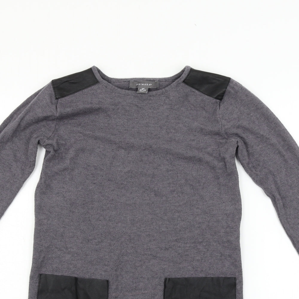 Primark Womens Grey   Jumper Dress  Size 2XS