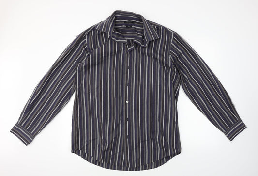 Mens UK Size 42 Morgan Blue  Button-Up Long Sleeve Casual Shirt