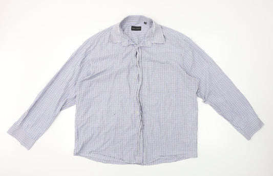 Mens UK Size XL MALDINI Blue  Button-Up Long Sleeve Casual Shirt