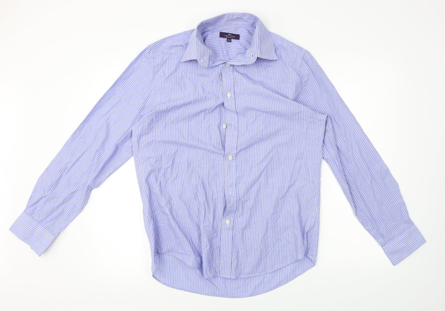 Tailor & Cutter  Mens Blue    Button-Up Size 15