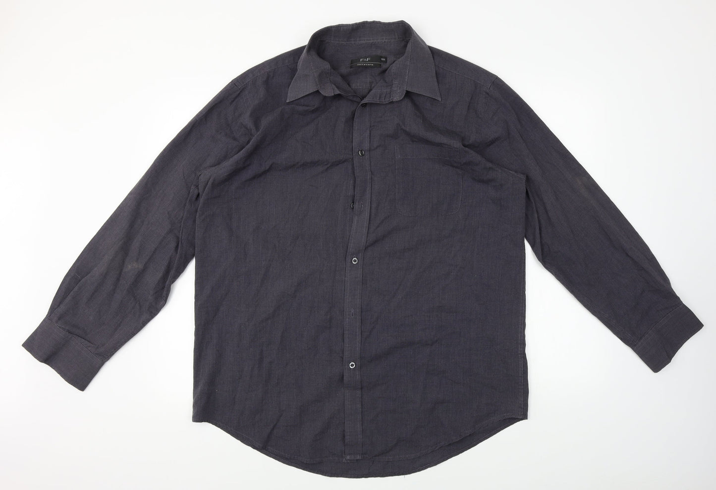 F&F  Mens Black    Button-Up Size 16