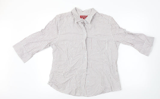 Mens UK Size 44 L.O.G.G White  Button-Up Short Sleeve Casual Shirt