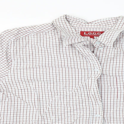Mens UK Size 44 L.O.G.G White  Button-Up Short Sleeve Casual Shirt