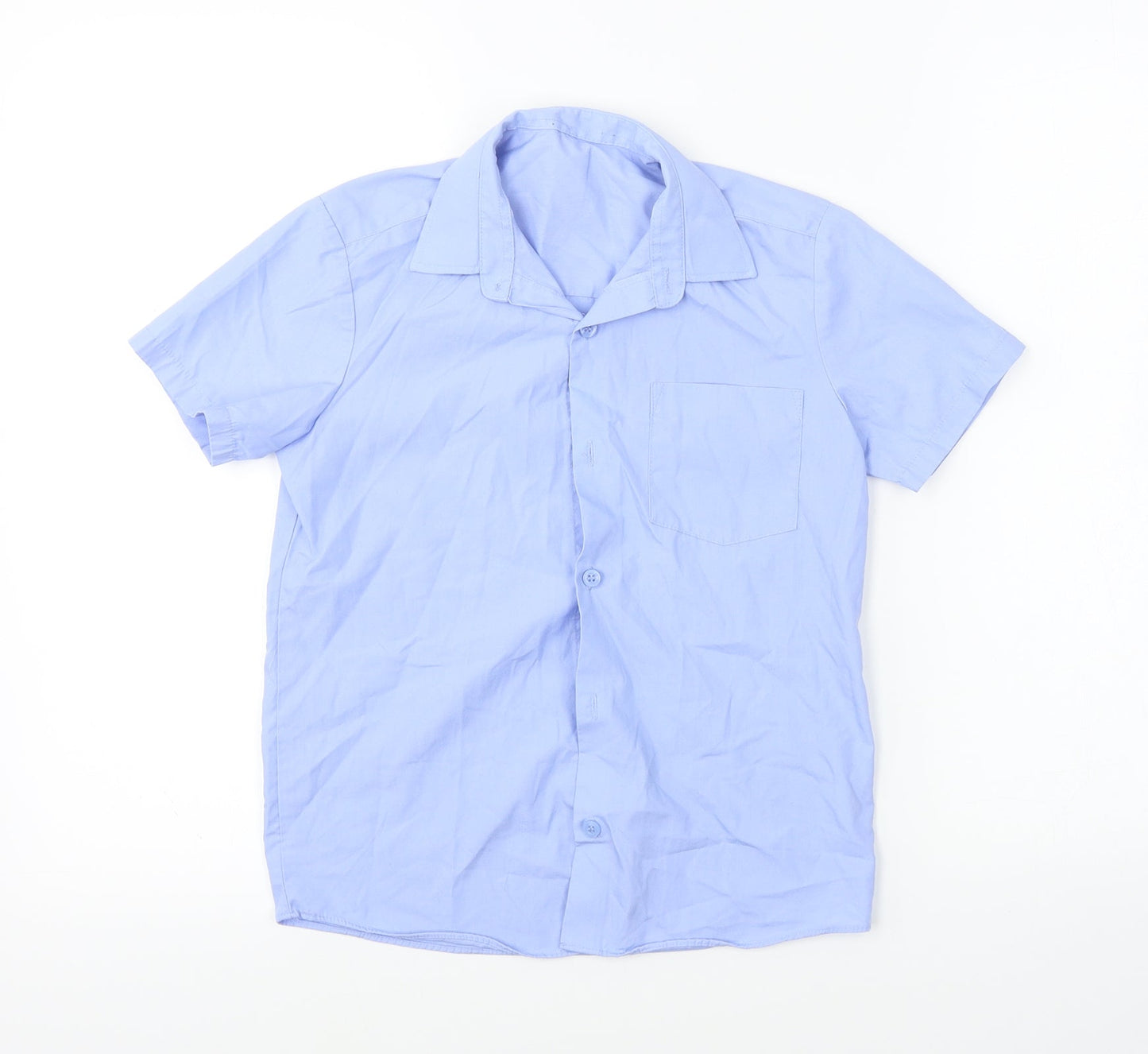 George  Boys Blue   Basic Button-Up Size 8-9 Years