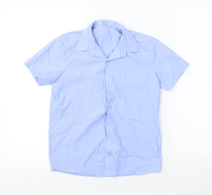 George  Boys Blue   Basic Button-Up Size 8-9 Years
