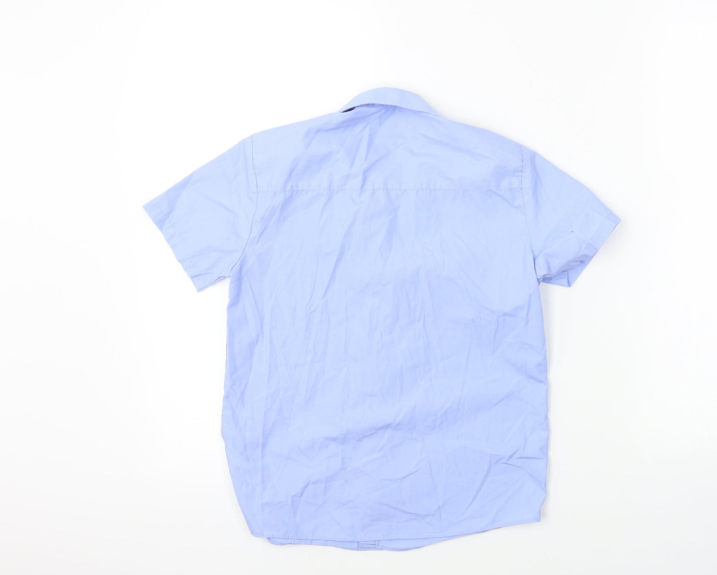George  Boys Blue   Basic Button-Up Size 8-9 Years