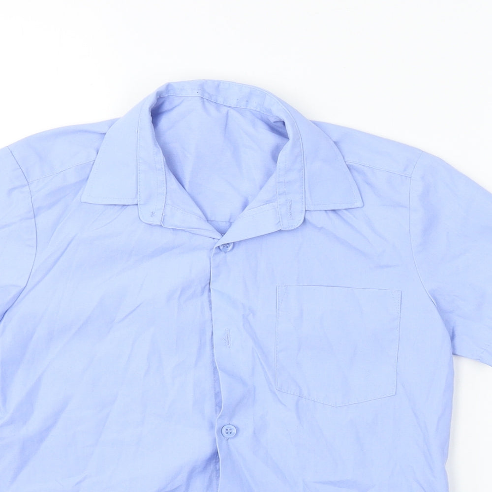 George  Boys Blue   Basic Button-Up Size 8-9 Years