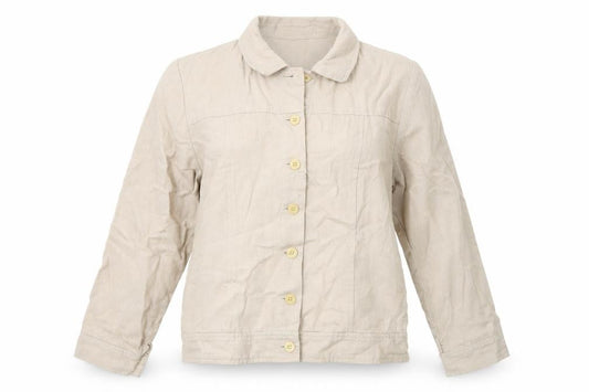 Front view of Kaliko women’s beige jacket coat, size UK 10