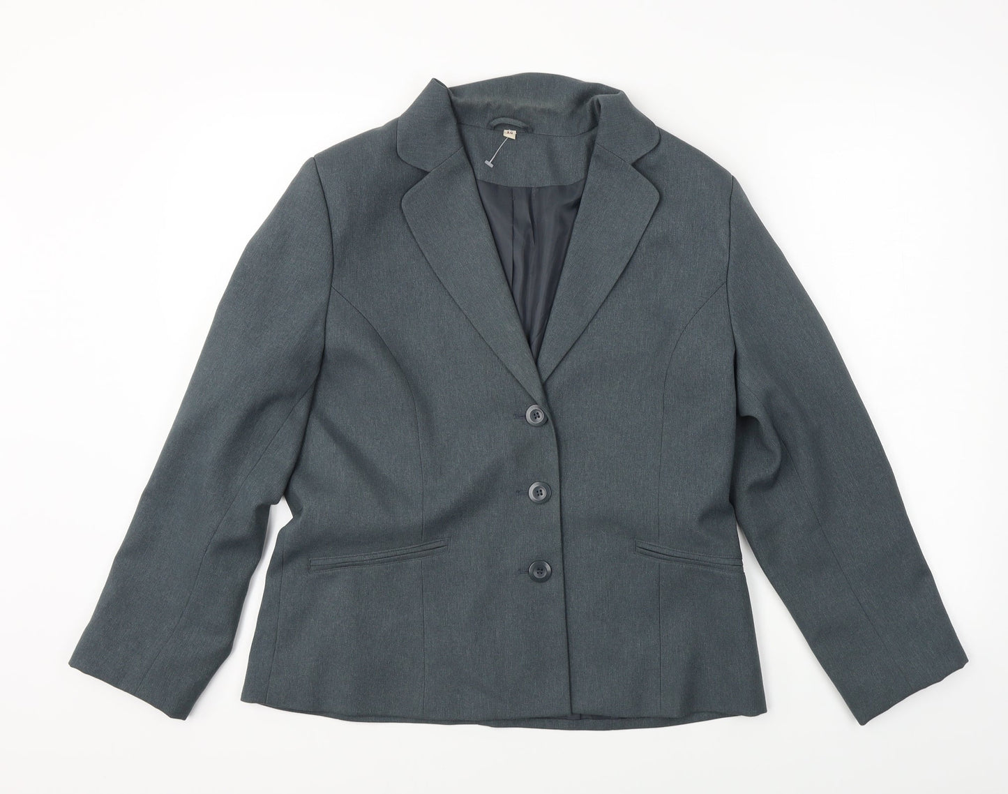 Womens UK Size 14 Preworn Regular Grey Blazer