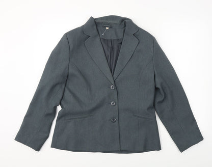 Womens UK Size 14 Preworn Regular Grey Blazer