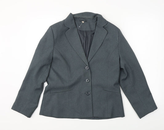 Womens UK Size 14 Preworn Regular Grey Blazer