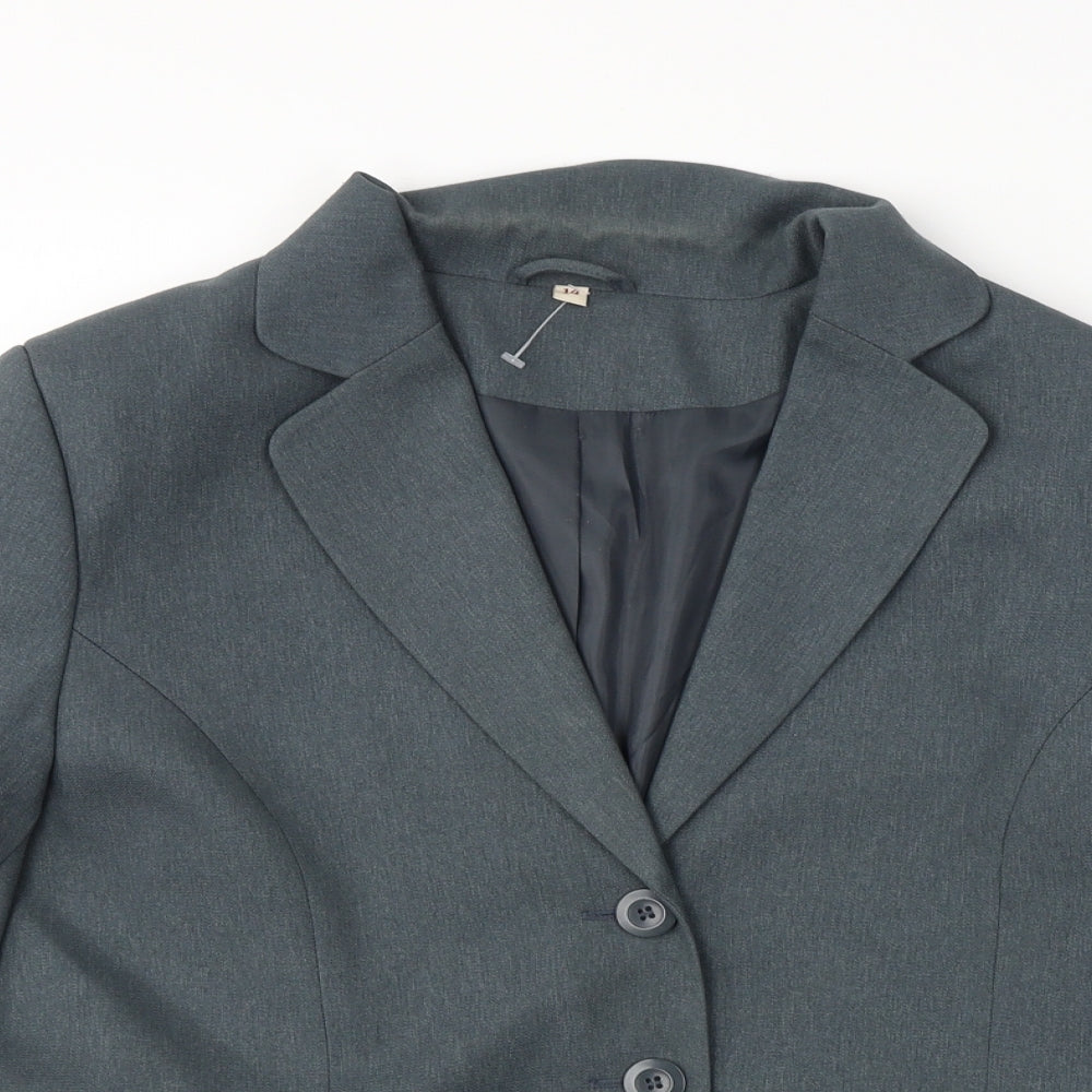 Womens UK Size 14 Preworn Regular Grey Blazer