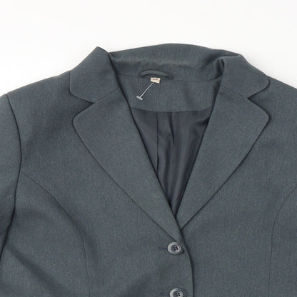 Womens UK Size 14 Preworn Regular Grey Blazer