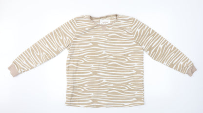 lounge&sleep  Womens Beige Animal Print  Pullover Jumper Size 14