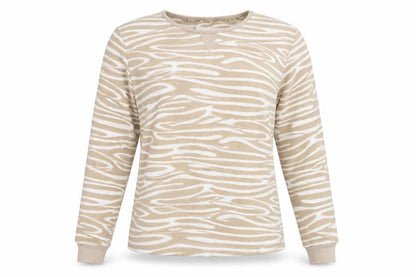 lounge&sleep  Womens Beige Animal Print  Pullover Jumper Size 14