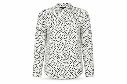 Womens UK Size 2 H&M White Basic Button-Up