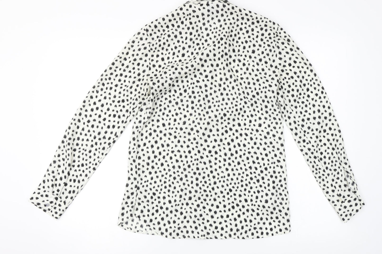 Womens UK Size 2 H&M White Basic Button-Up