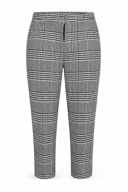 H&M  Womens Grey Check  Trousers  Size 10 L24 in
