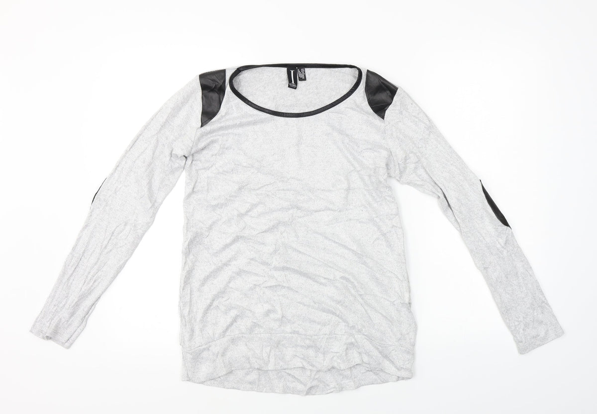 Additional front view of IZABEL women’s grey jumper, size UK 10