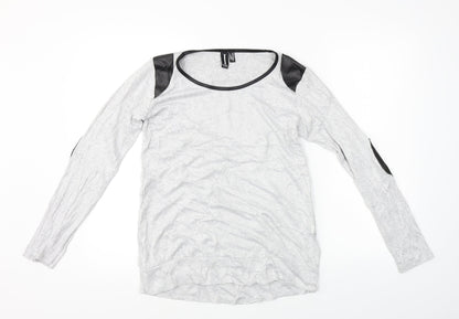 Additional front view of IZABEL women’s grey jumper, size UK 10