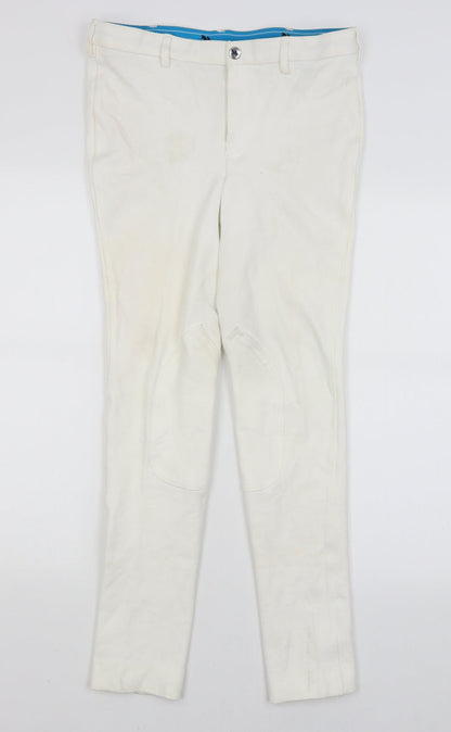 Saddlehuggers Womens White   Capri Trousers Size 32 in L28 in - Jodpurs