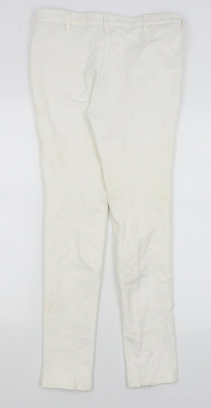 Saddlehuggers Womens White   Capri Trousers Size 32 in L28 in - Jodpurs