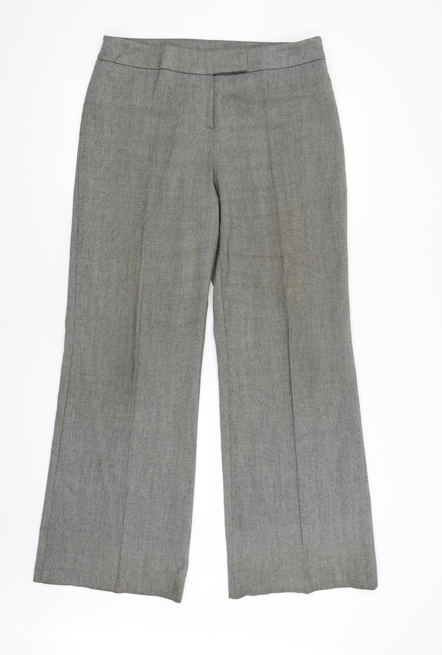 Aphora Womens Grey   Dress Pants Trousers Size 14 L31 in
