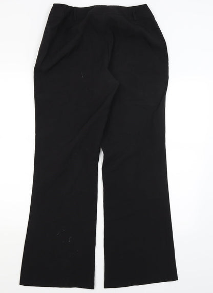 Womens UK Size 12 Dorothy Perkins Regular Fit Dress Pants Black Trousers
