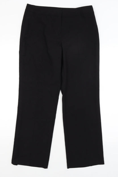 Womens UK Size 10 F&F Regular Fit  Black Trousers