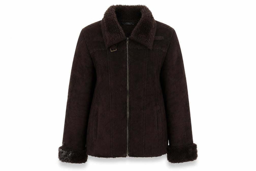 Womens UK Size 16 BM Brown Overcoat