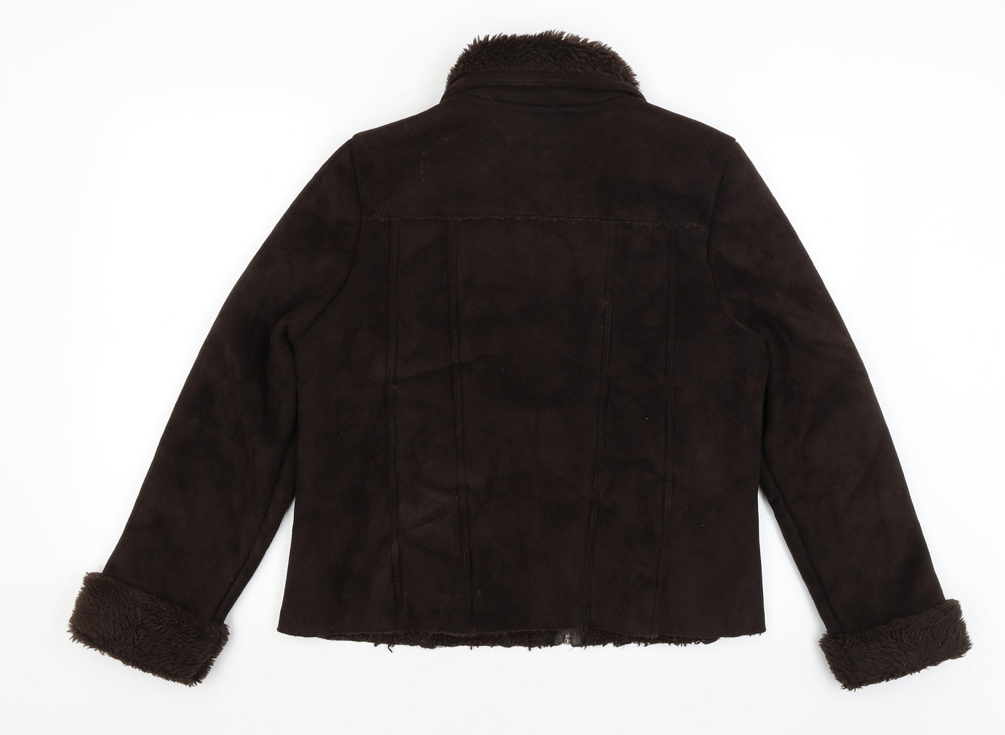 Womens UK Size 16 BM Brown Overcoat