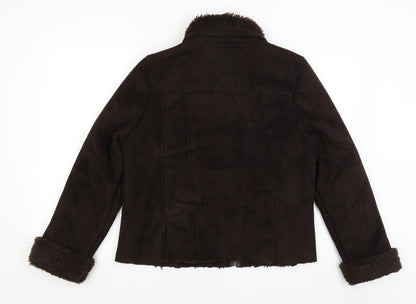 Womens UK Size 16 BM Brown Overcoat