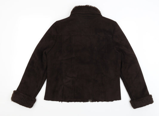 Womens UK Size 16 BM Brown Overcoat
