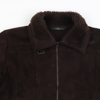 Womens UK Size 16 BM Brown Overcoat