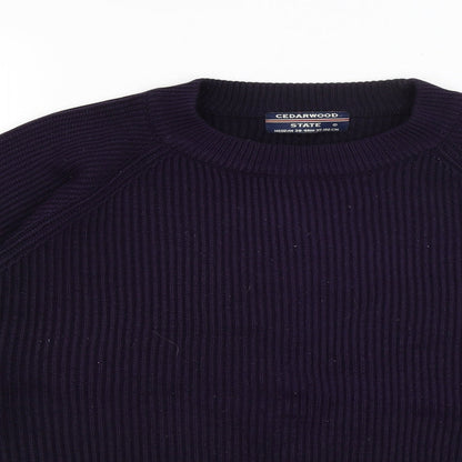 Cedar Wood State Mens Purple   Pullover Jumper Size M